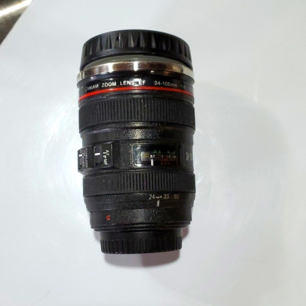 Tumbler Cup Camera Lens Stainless Steel 12 ounce Mug